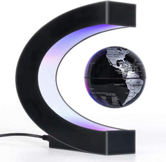 Magnetic Levitation Floating World Map Globe with LED Light Cool Gadgets Decor Fixture Floating Globes & Shade/Antigravity Cool Tech Gifts for Home Office Desk Decoration & Teaching