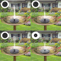 Solar Bird Bath Fountain Pump, Water Feature, Upgrade 1.4W Solar Fountain with 6 Nozzle, Free Standing Floating Solar Powered Water Fountain Pump for Bird Bath, Garden, Pond, Pool, Outdoor